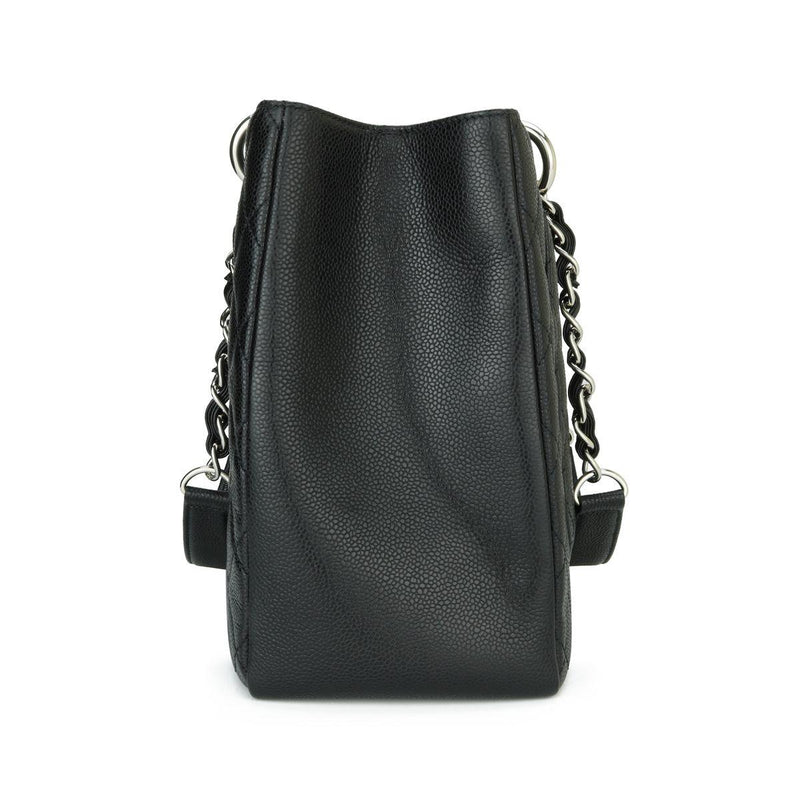 Chanel Black Caviar Leather Grand Shopping Tote