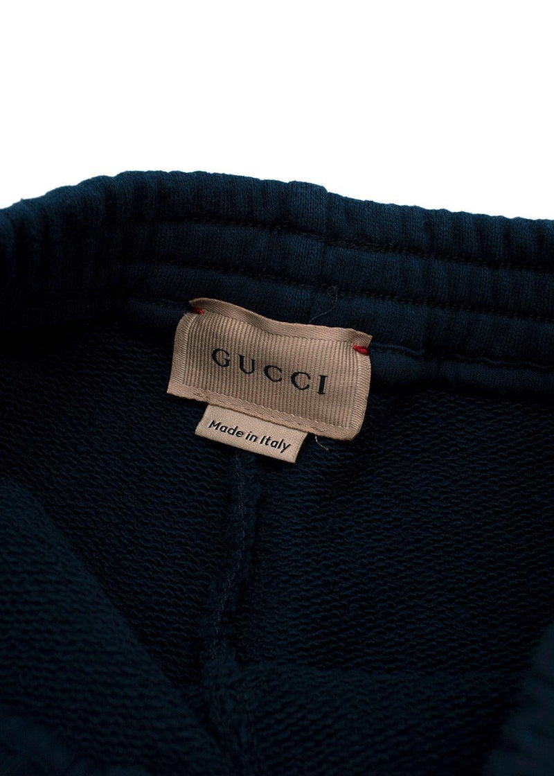 navy cotton jersey logo joggers 3Y