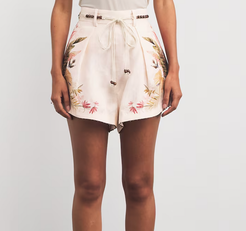 Zimmermann Linen Palm Ascension Shorts