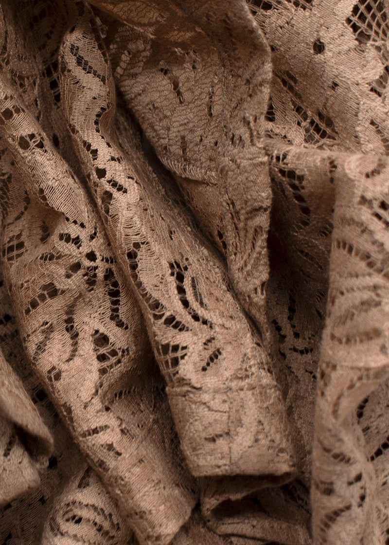 Max Mara Beige Lace Midi Dress