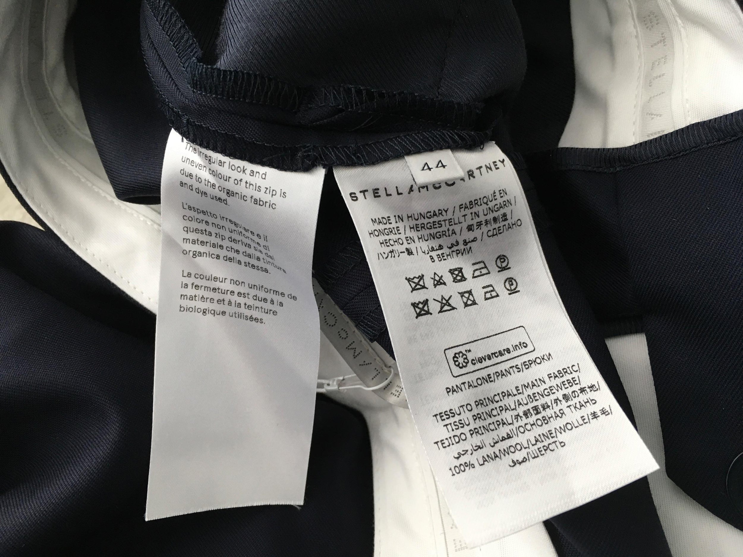 Chelsea Navy Blue Wool Front Pleat Tapered Trousers
