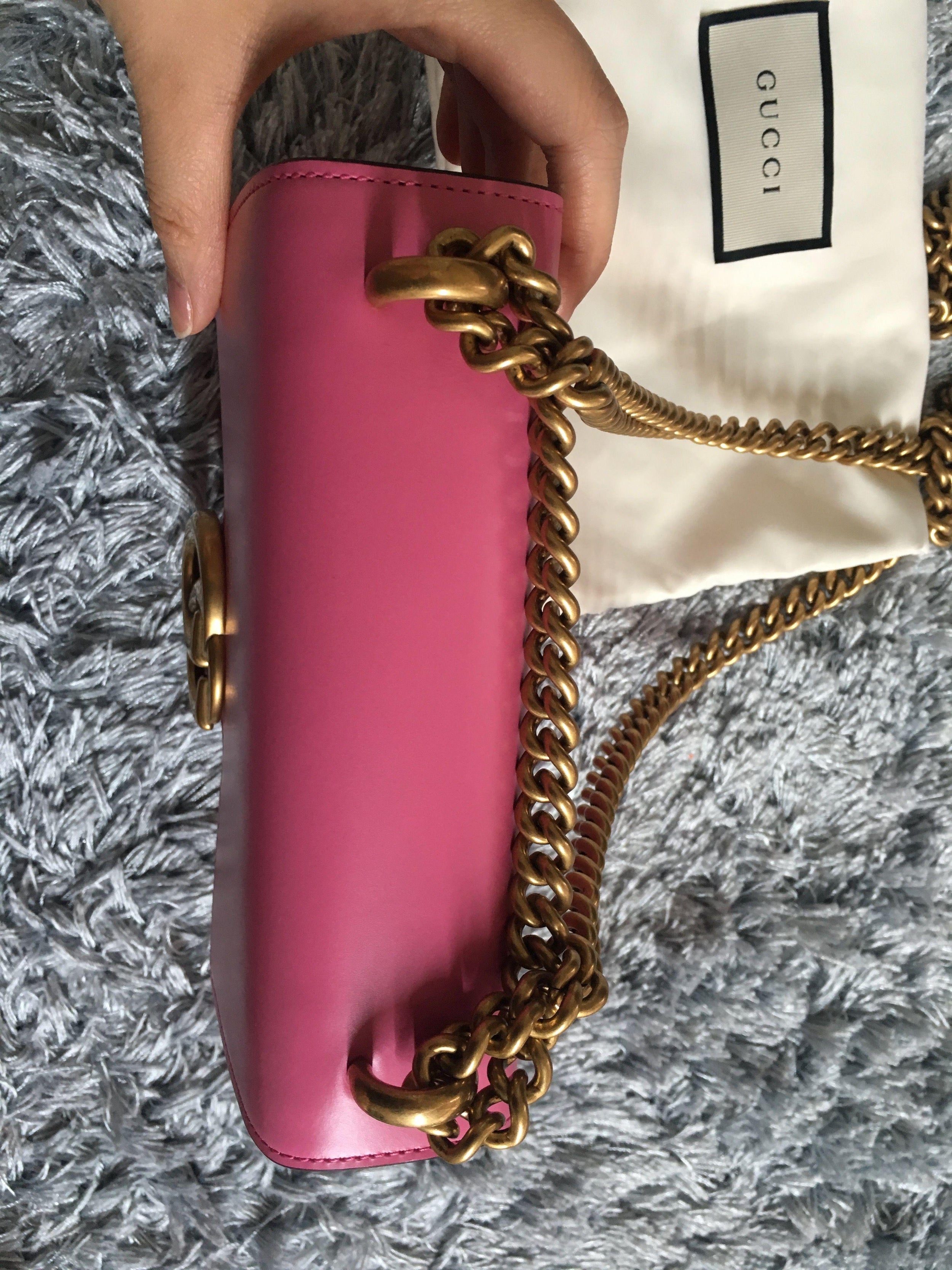 GUCCI SMALL MARMONT LEATHER BAG