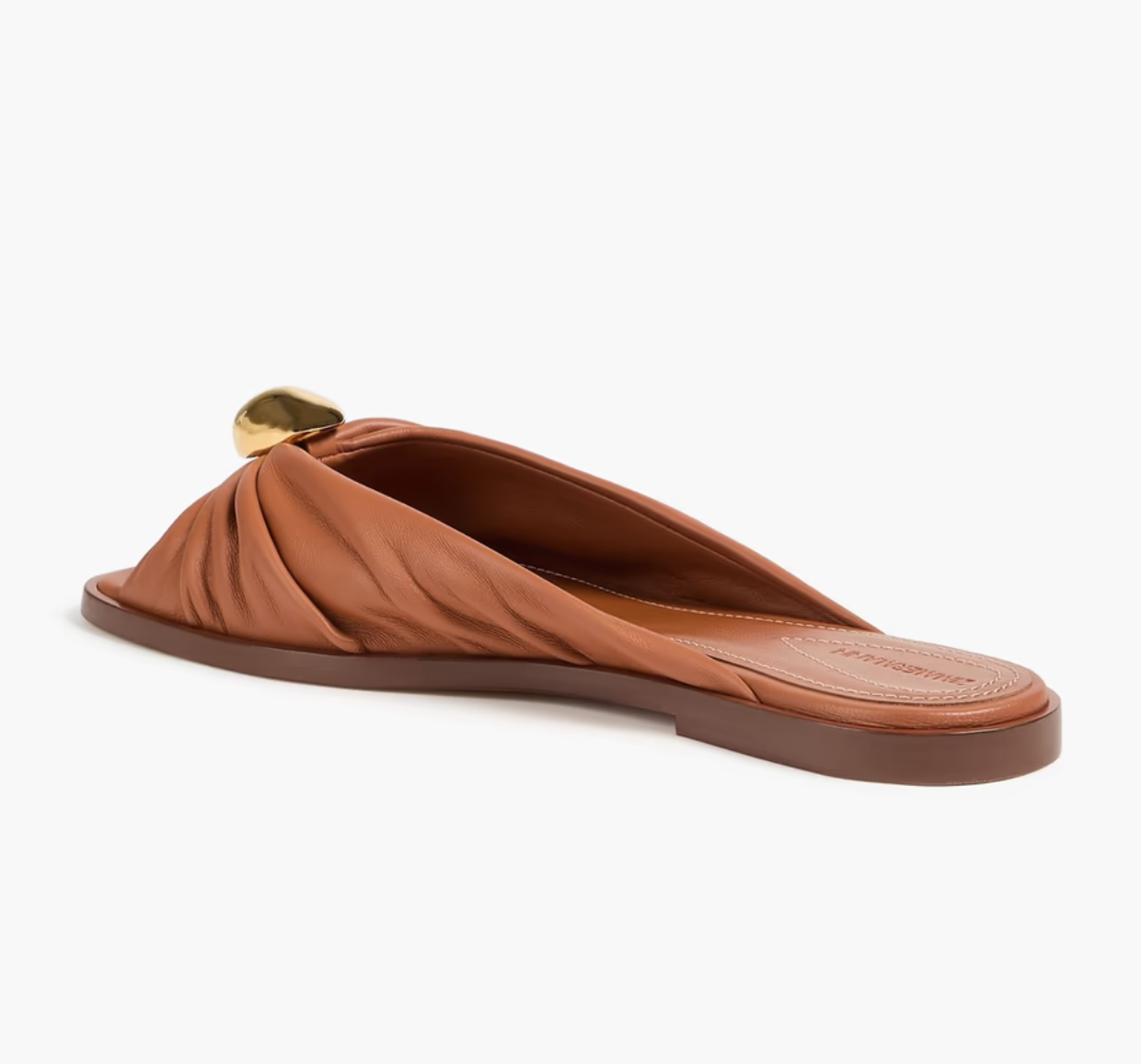 Zimmermann Brown Leather Gleam Slides