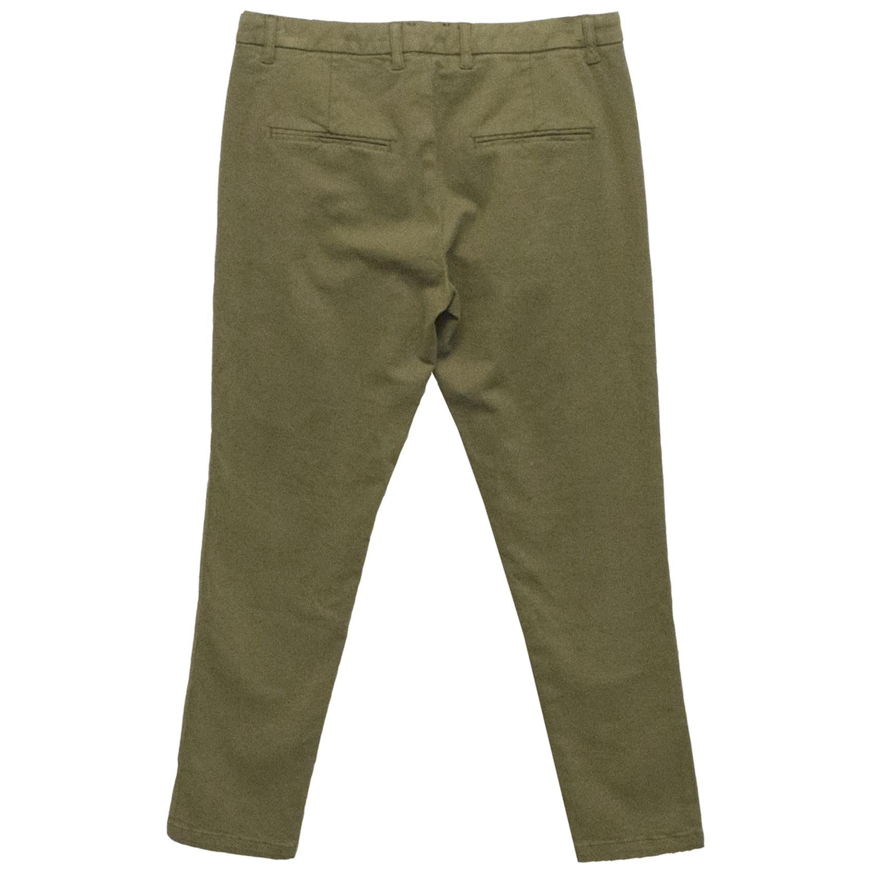 Lot 78 Khaki Moss Green Chino Trousers