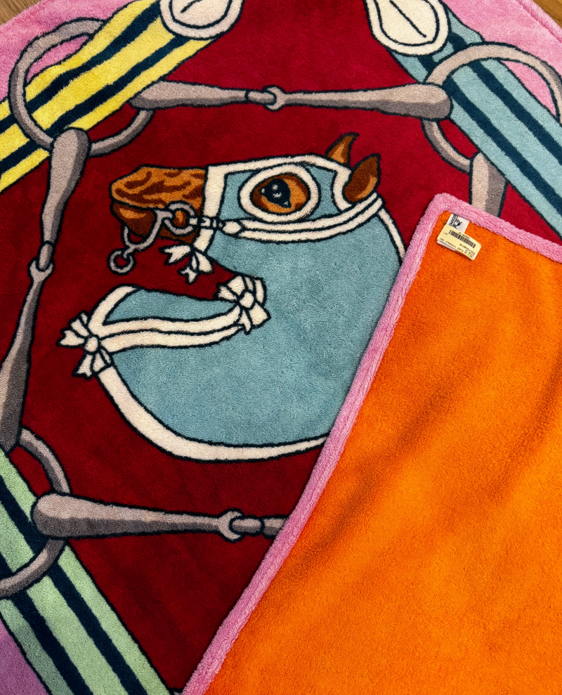 Hermes Horse Print Beach Towel