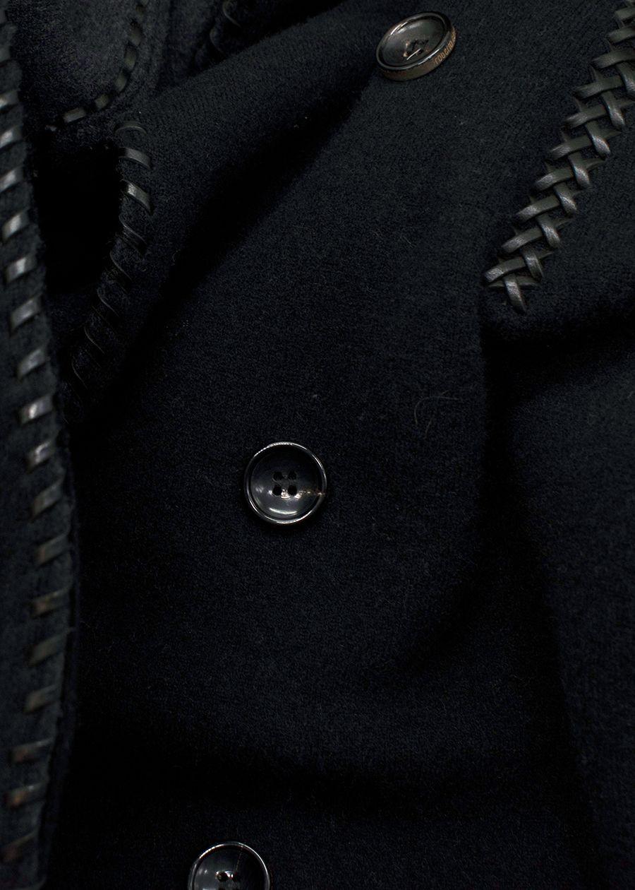 Black knotted rope coat