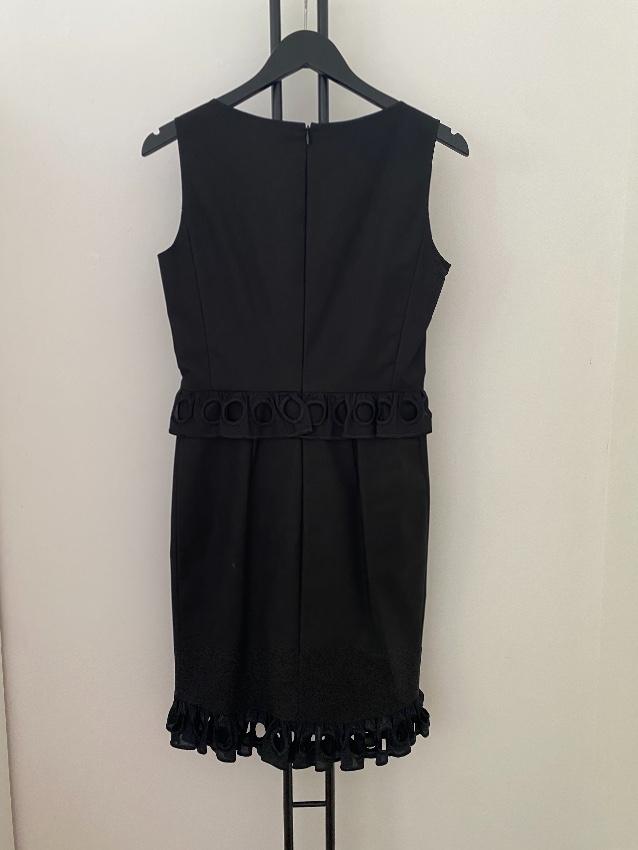 Boutique Moschino Black Sleeveless Broderie Waist Detail Dress