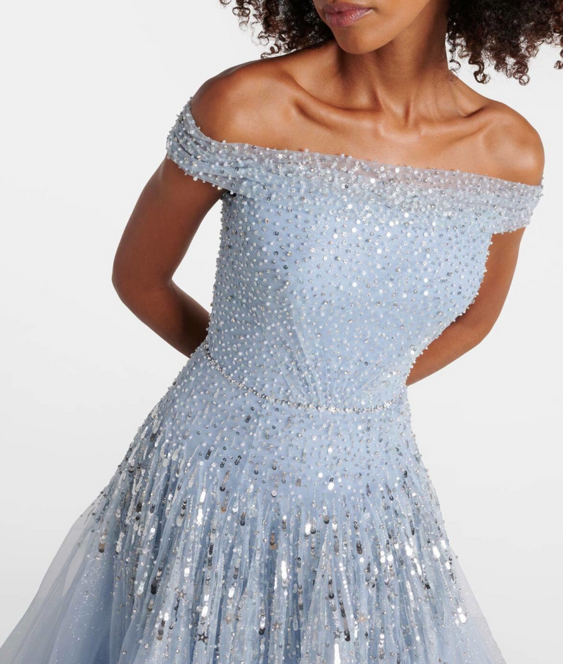 Jenny Packham  Sirena Sequin-Embellished Gown