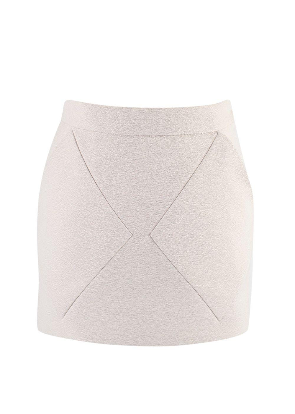 Balenciaga white wool mini skirt