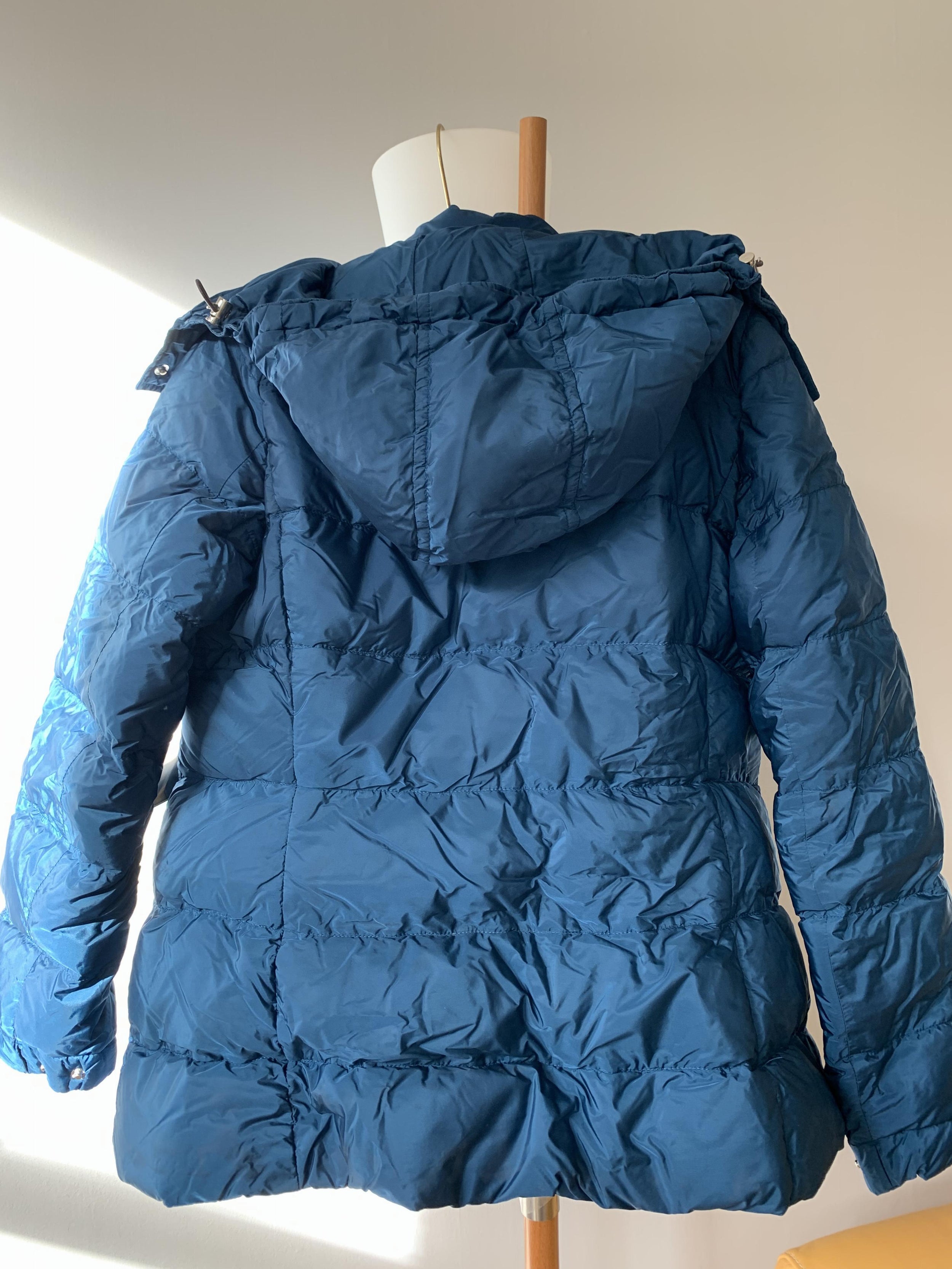 Prada Teal Goose Down Hooded Puffer