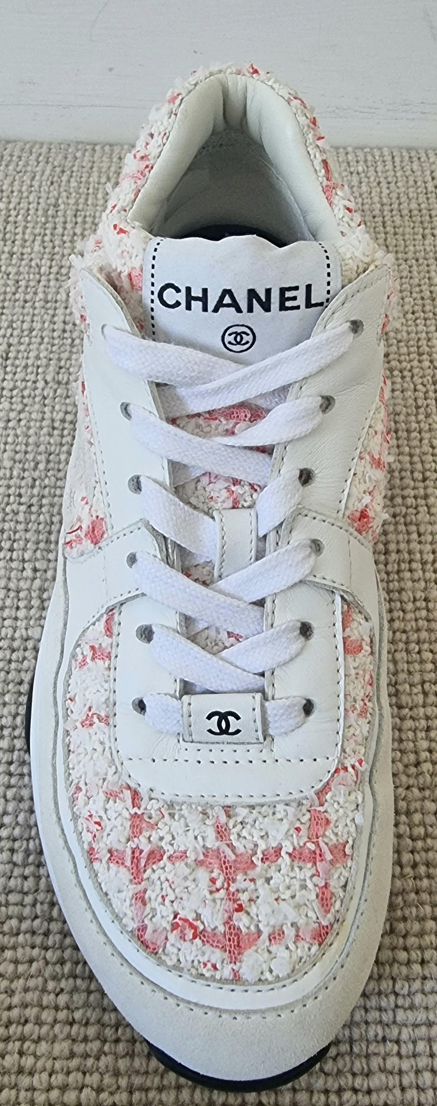 Chanel CC Tweed Trainers