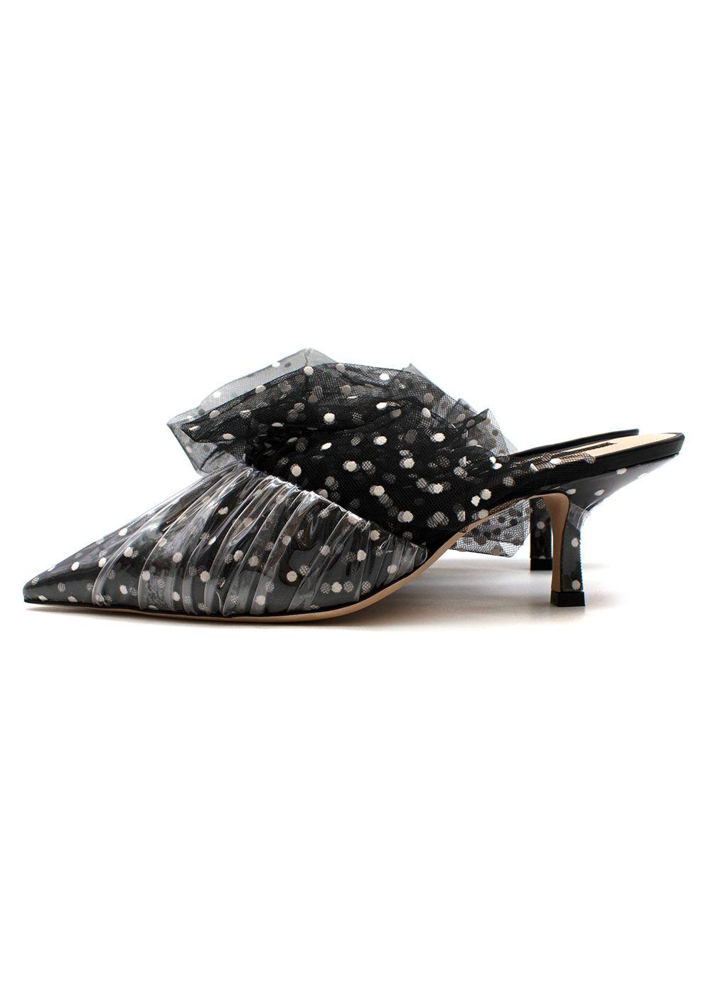 Polka-dot Tulle & PVC Pumps