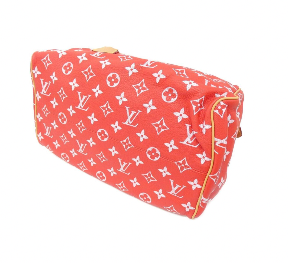 Louis Vuitton Monogram Speedy Bandouliere 40cm Boston Bag Red