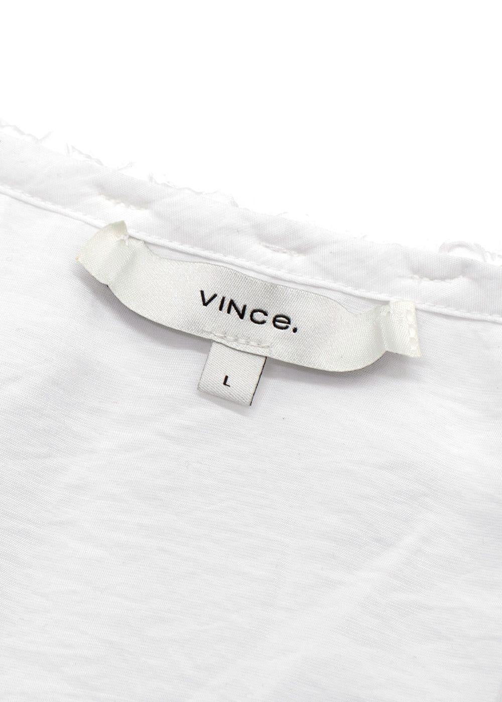 Vince White Wrap Sleeveless Dress
