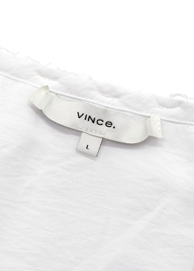 Vince White Wrap Sleeveless Dress