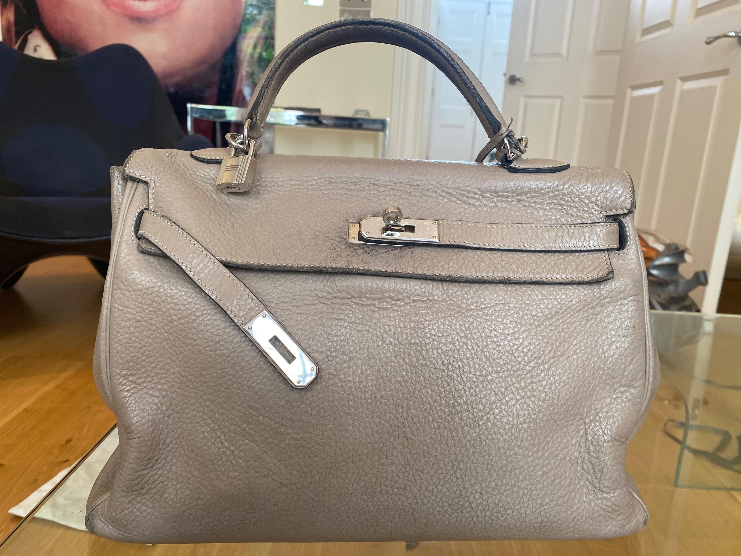 Clemence Leather Kelly 35 PHW