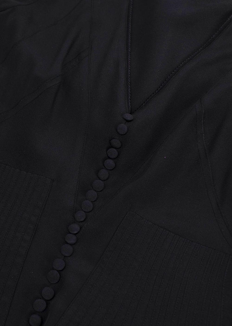 Balenciaga Silk Black Button Blouse