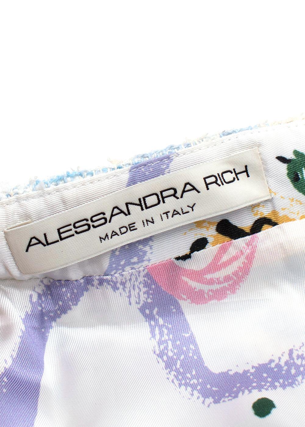 Alessandra Rich  Striped Tweed Cropped Jacket and Skirt
