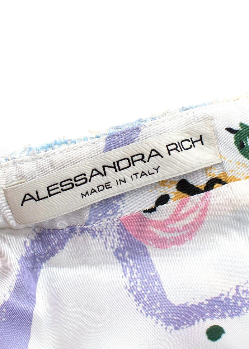 Alessandra Rich  Striped Tweed Cropped Jacket and Skirt