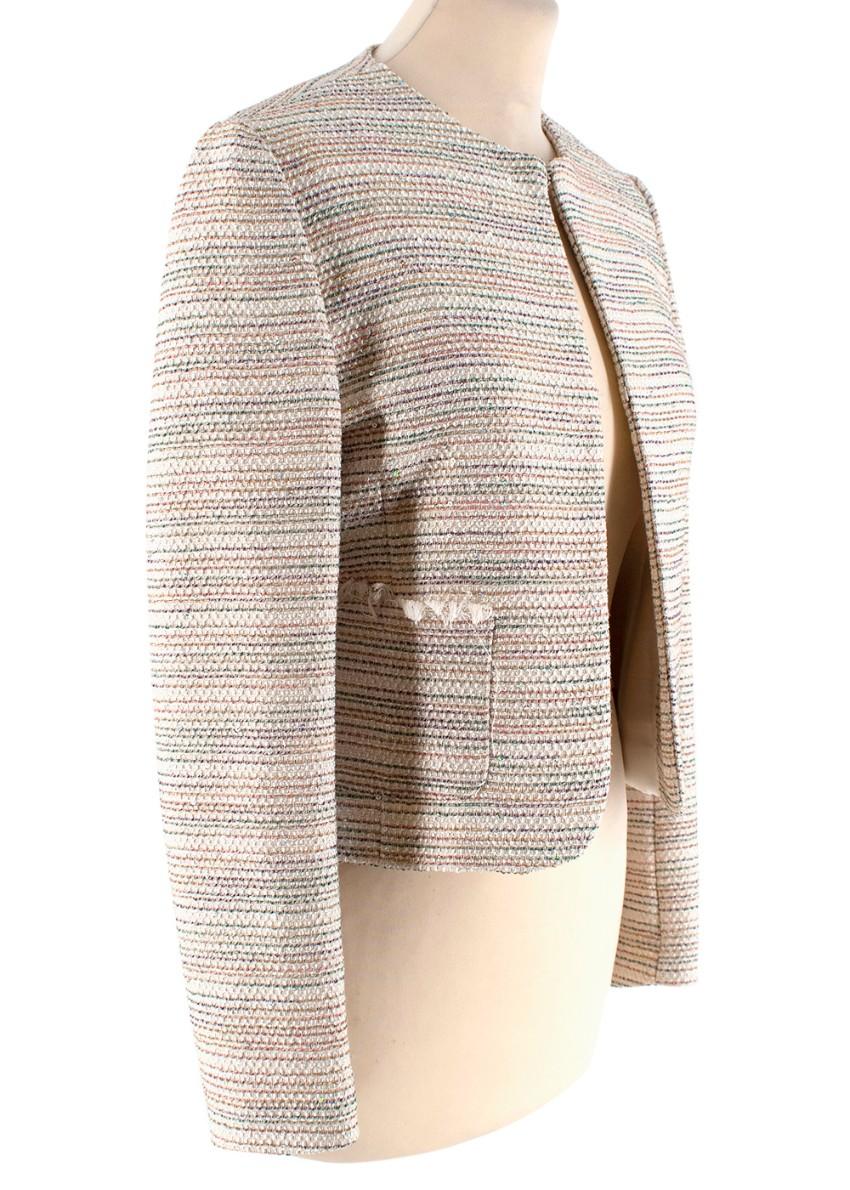 Trussardi Multicolour Tweed Jacket With Sequin Detail