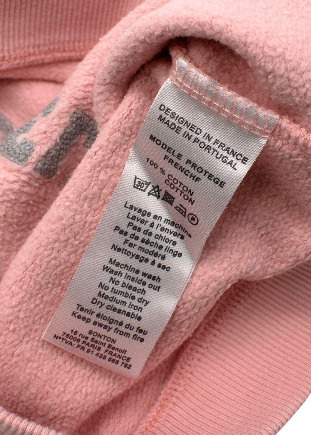 Pink Cotton Embellished Sweatshirt