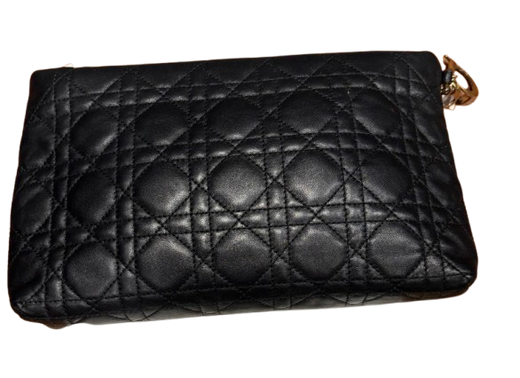 Dior Black Cannage  Leather Pouch