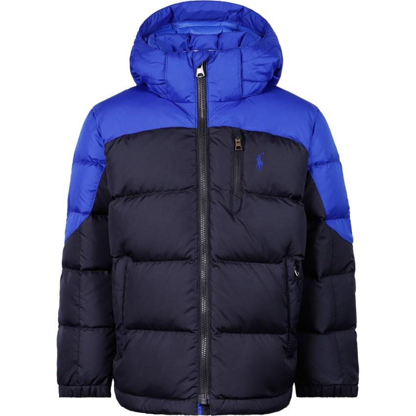 Polo Ralph Lauren Kids 6Y Two-Tone Hooded Down Jacket