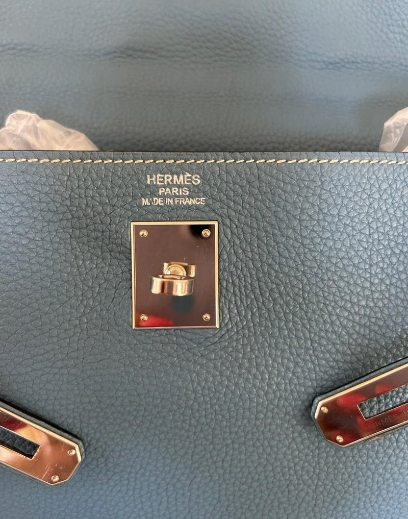 Blue Jeans Togo Leather Kelly Bag