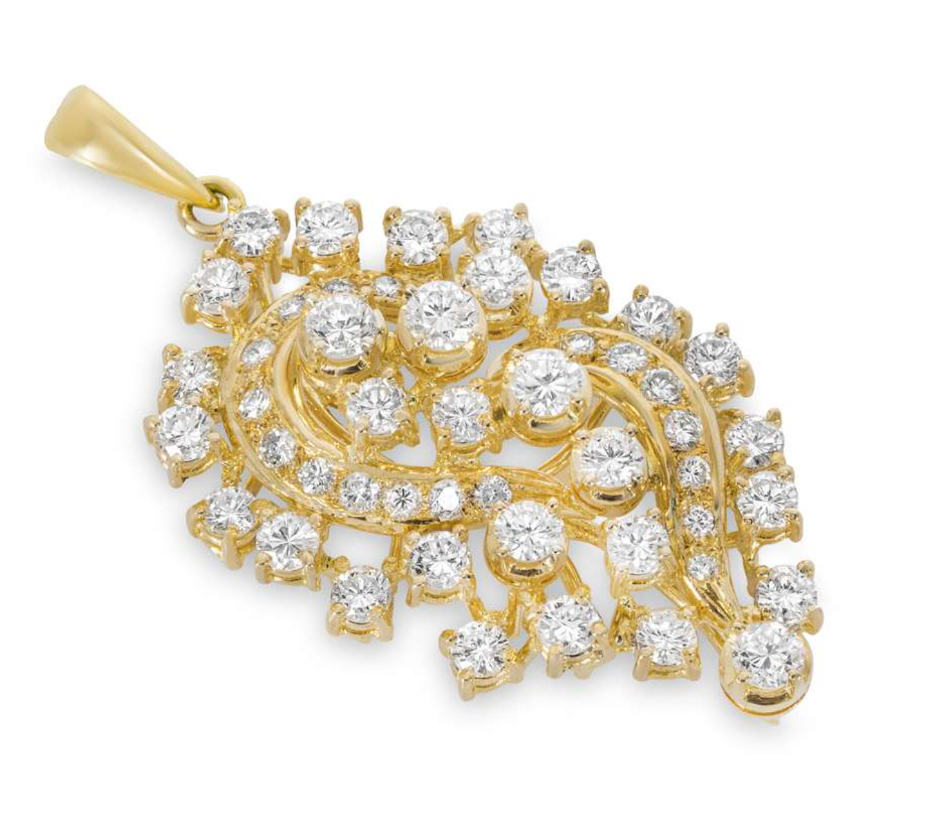 18kt Yellow Gold Diamond Pendant