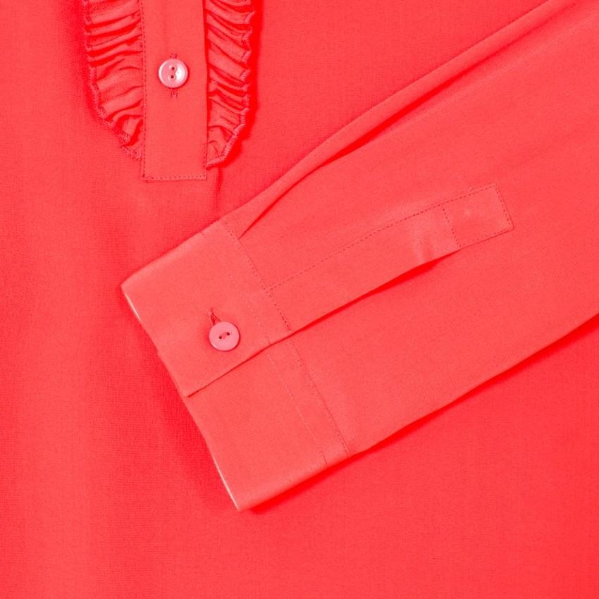 Paul Smith Coral Silk Crepe Shift Dress