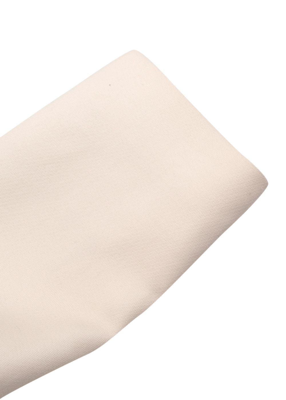 Dolce & Gabbana Cream Double Breasted Longline  Wool Coat