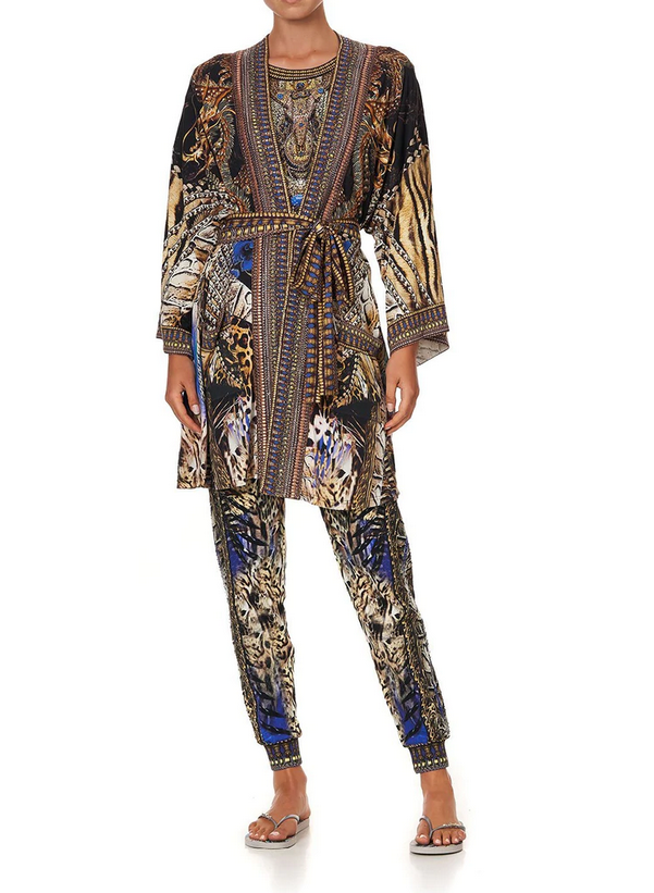 Camilla Printed Silk Zodiac Kimono