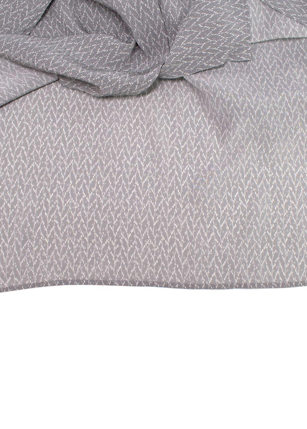 Fendi Silk Grey & White Longline Shirt