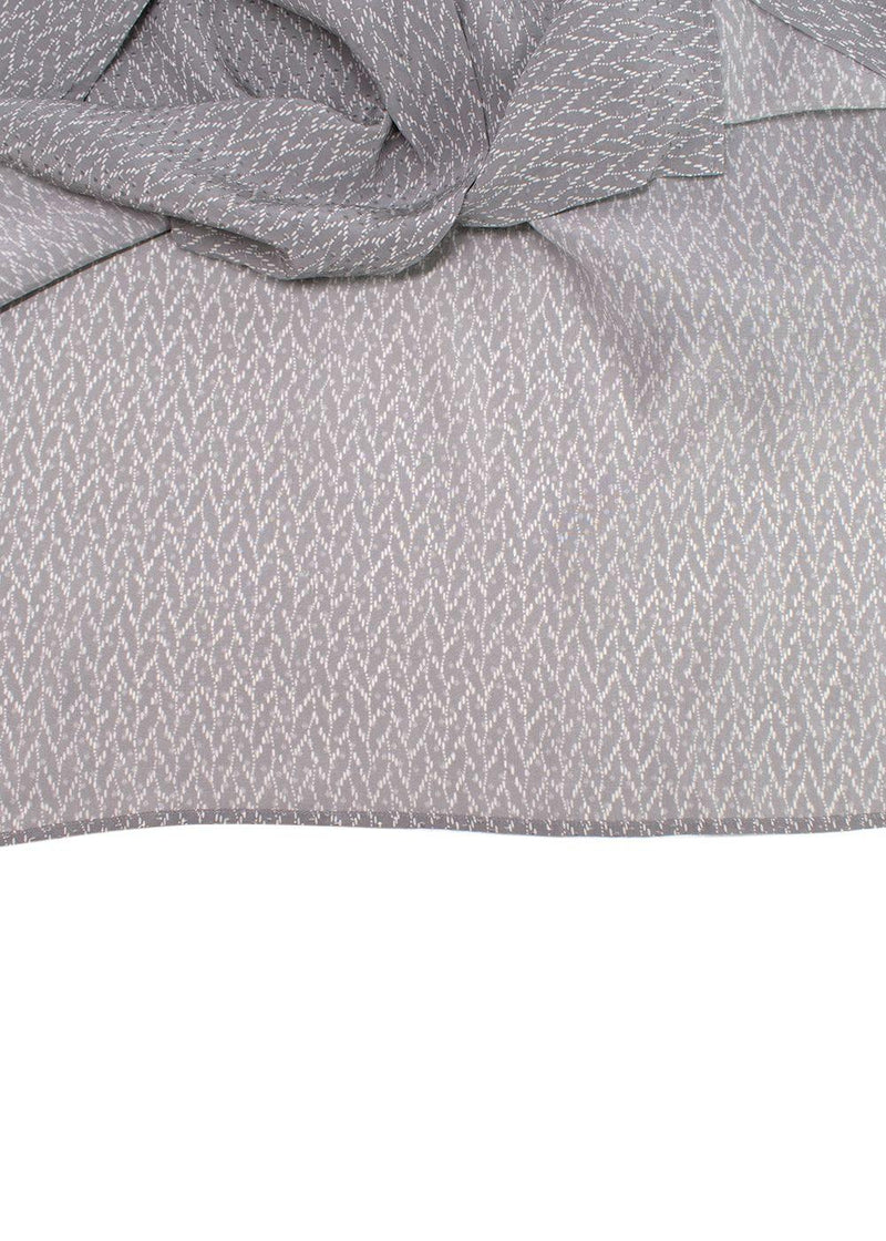 Fendi Silk Grey & White Longline Shirt