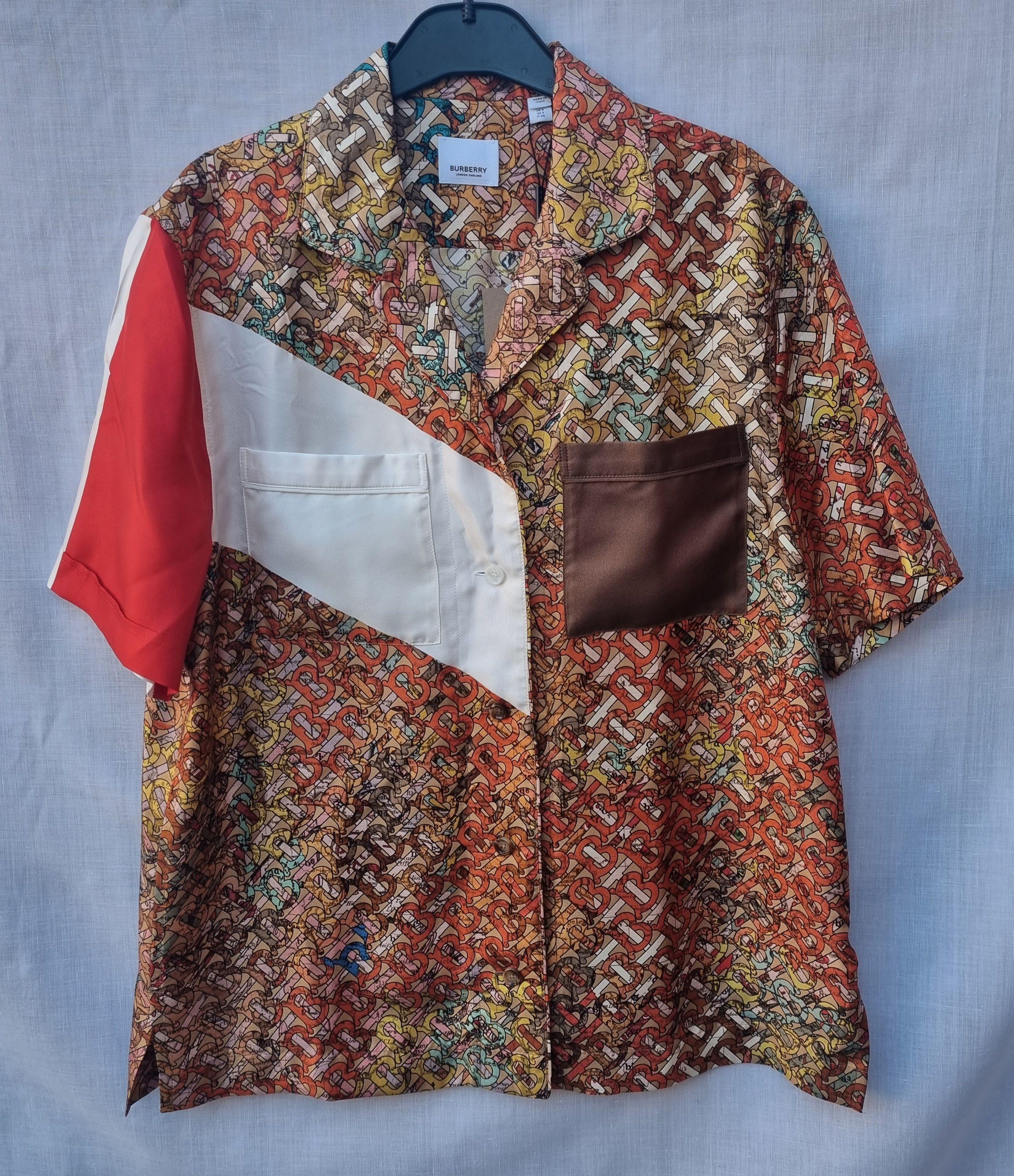 multicolour cotton map print shirt