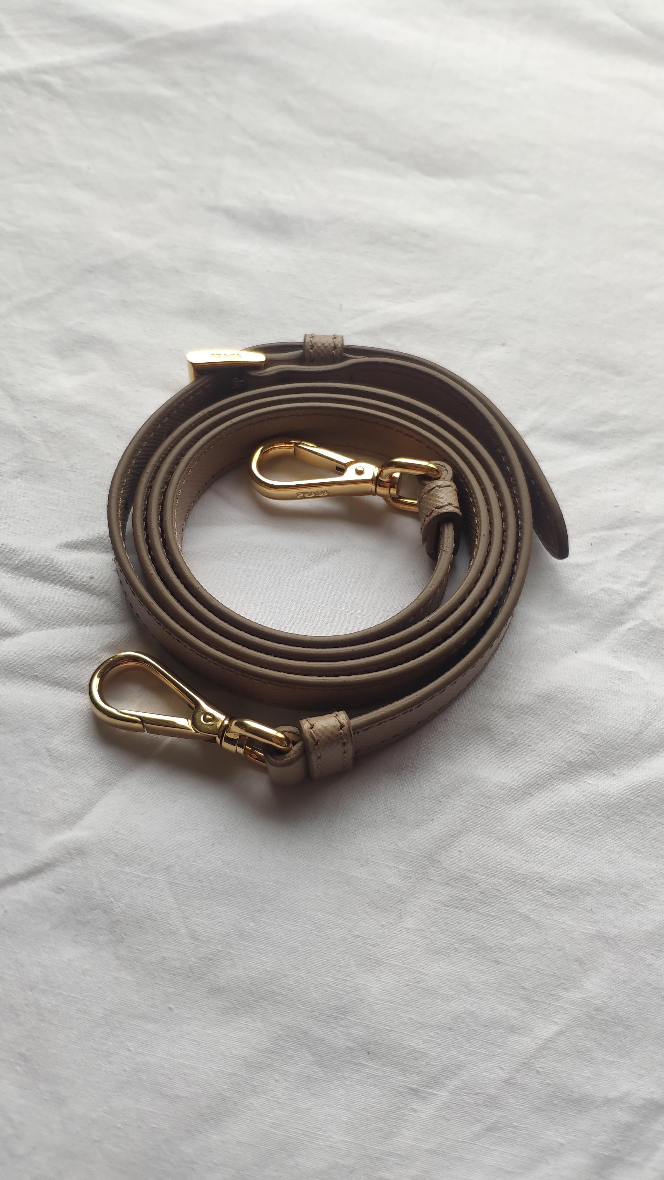 Beige Saffiano leather small Galleria bag