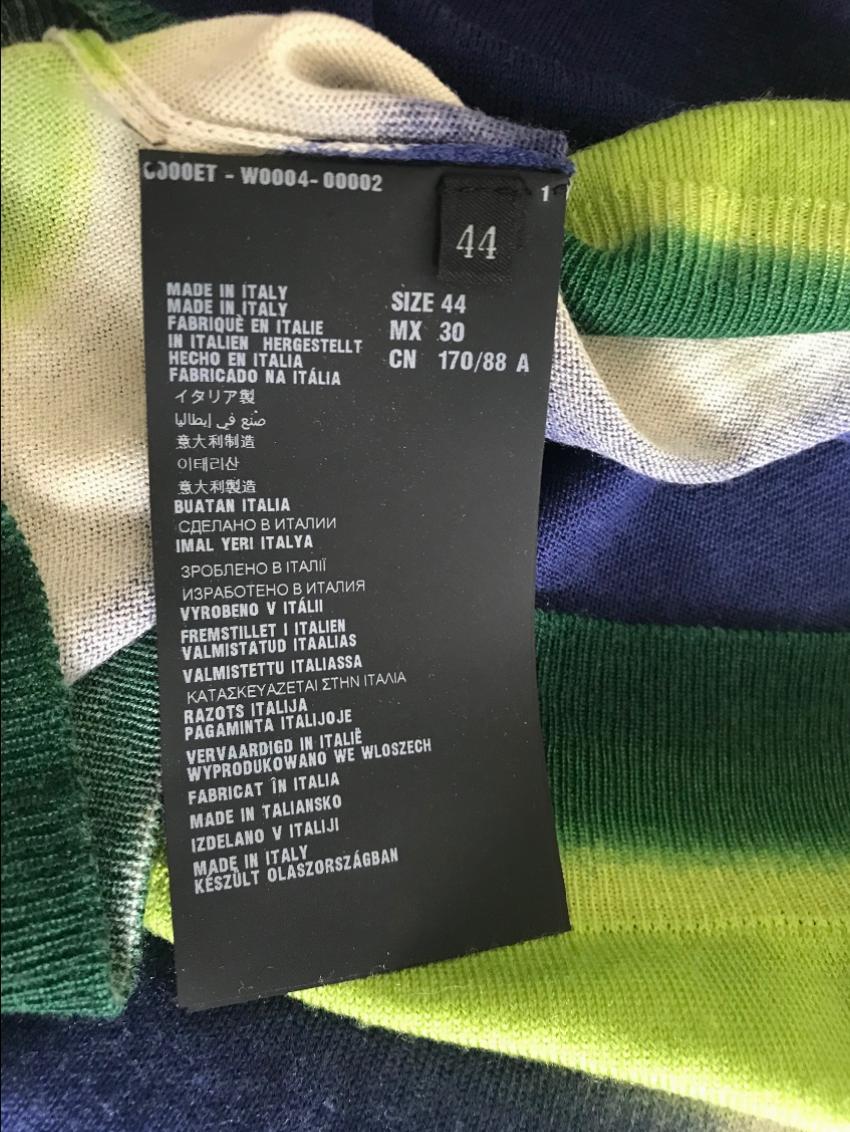Prada Blue Tie-Dye Hem T-Shirt