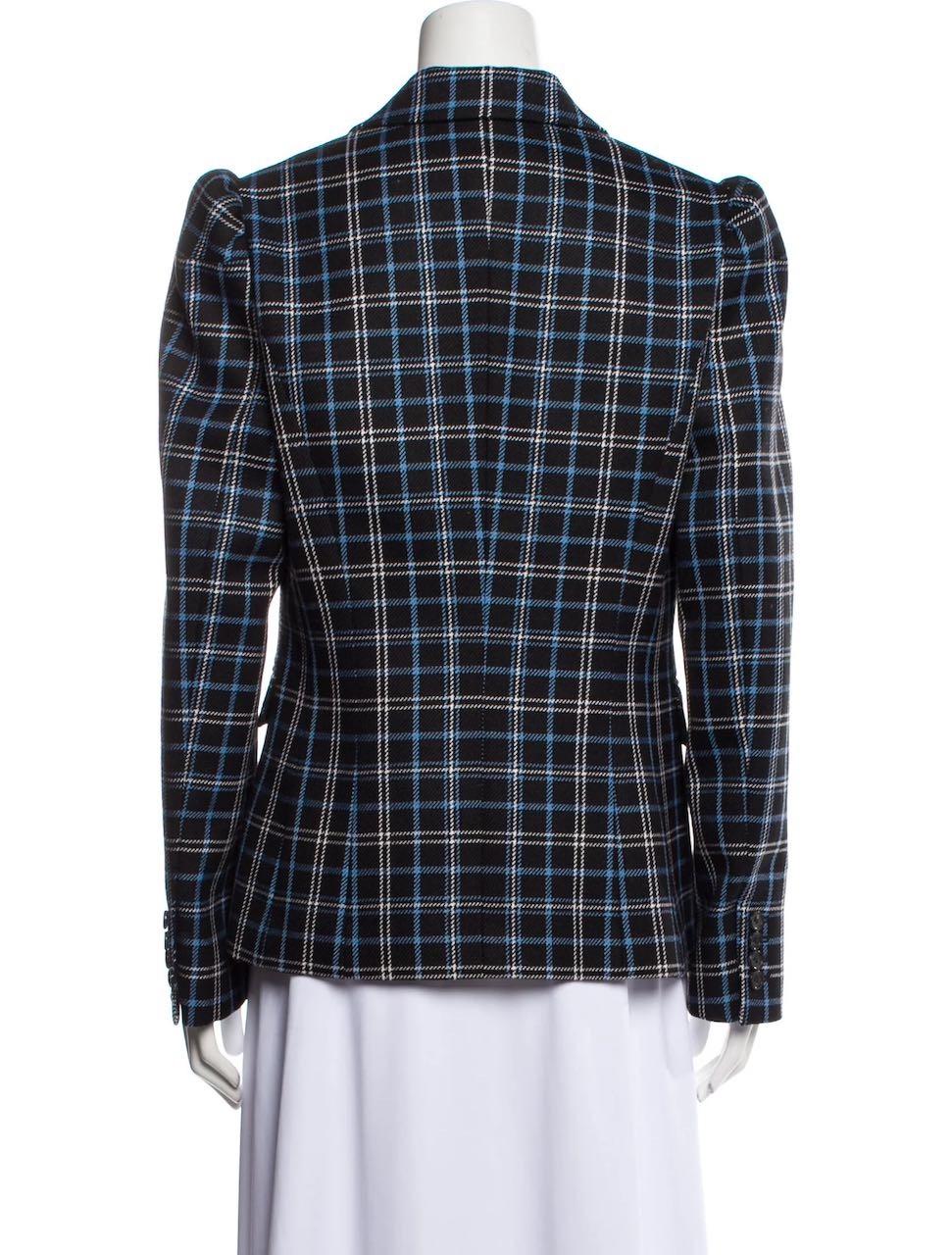 Collection Plaid Virgin Wool Tailored Jacket