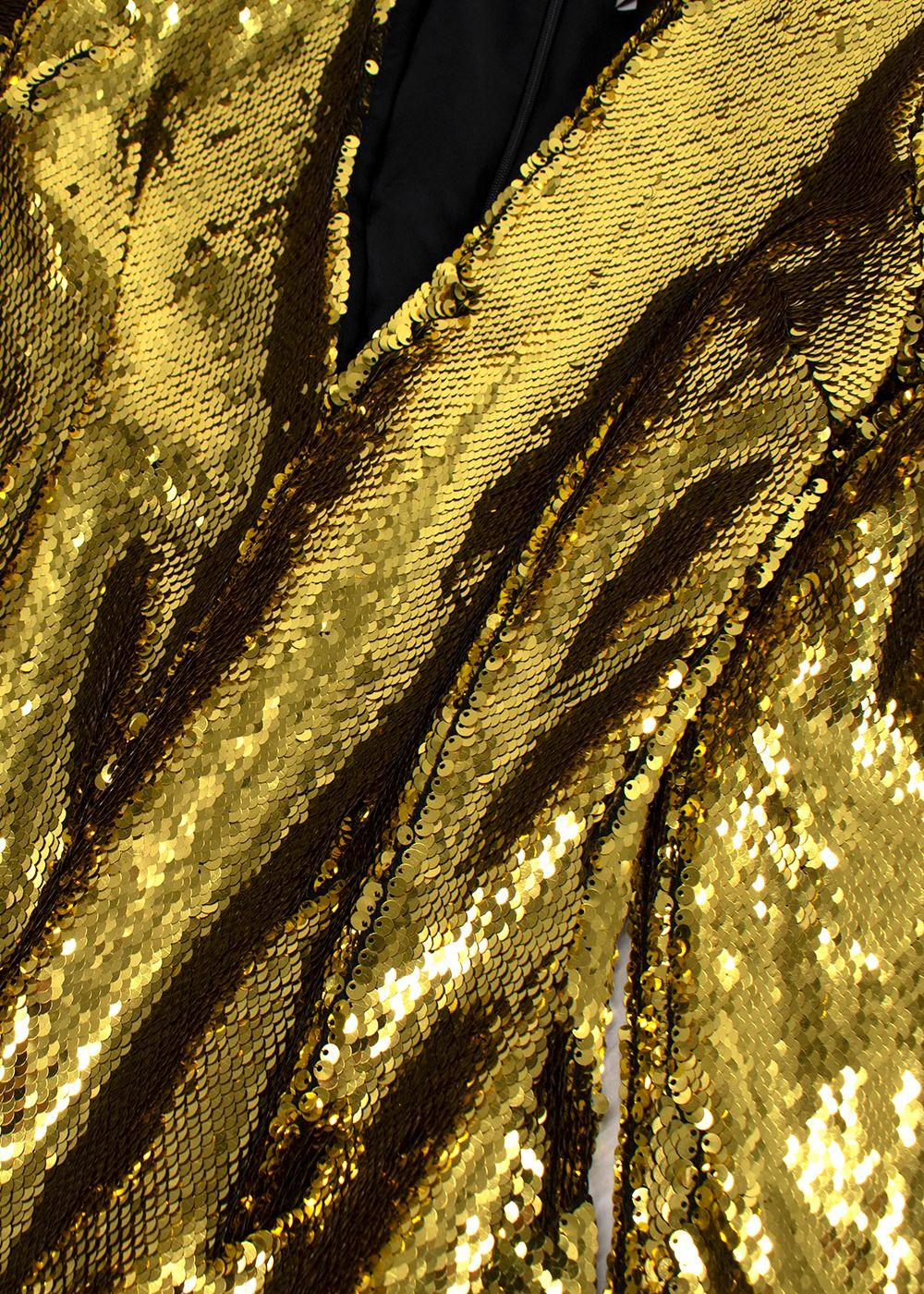 Alexandre Vauthier gold sequin gown