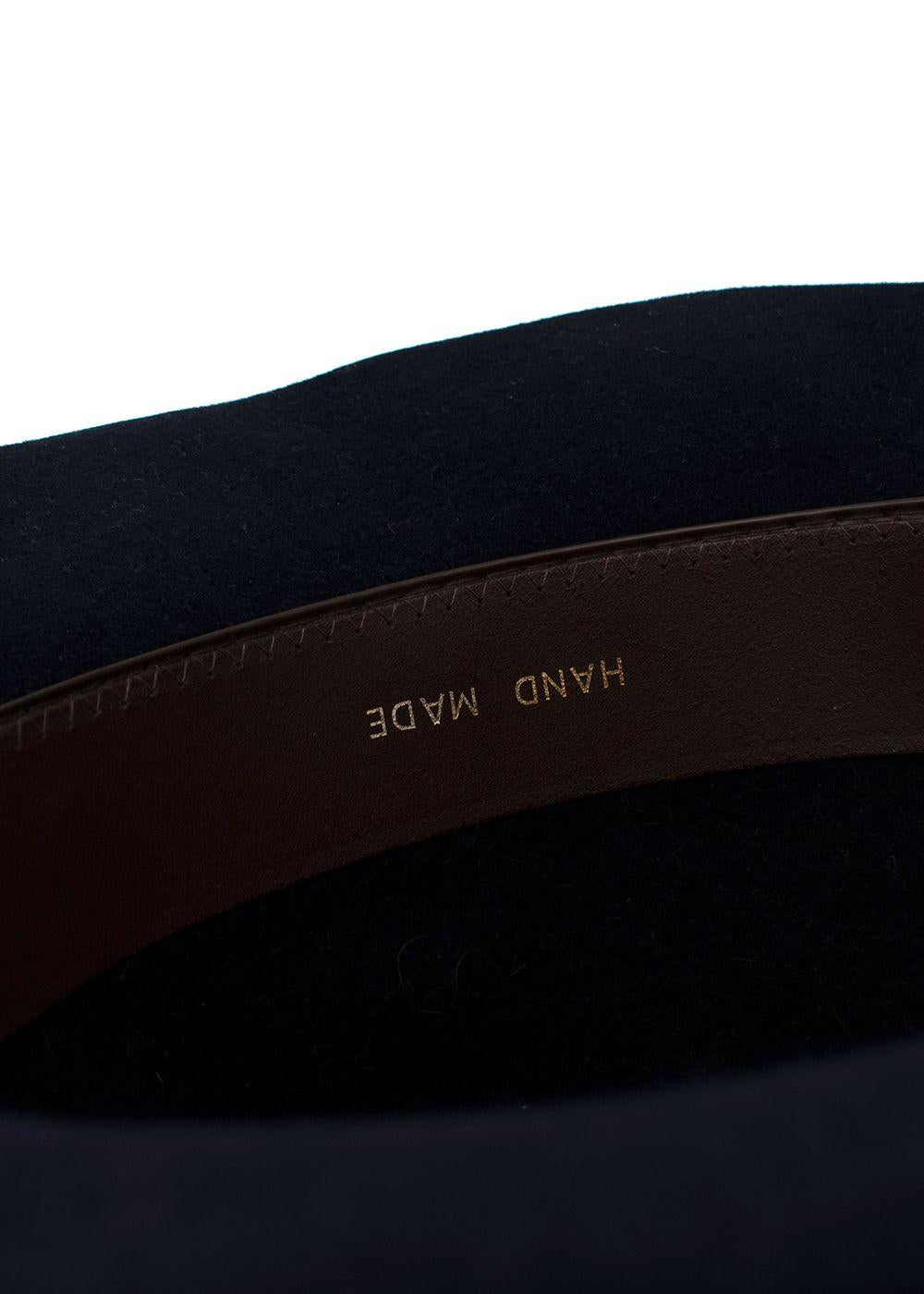 Navy Felted Hat