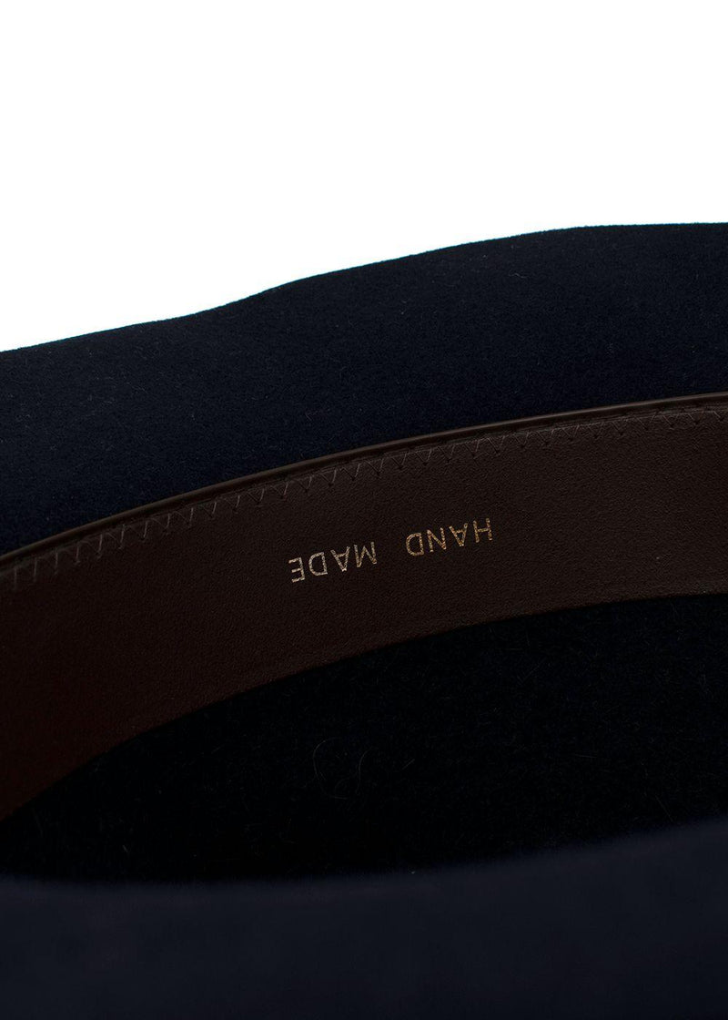 Navy Felted Hat