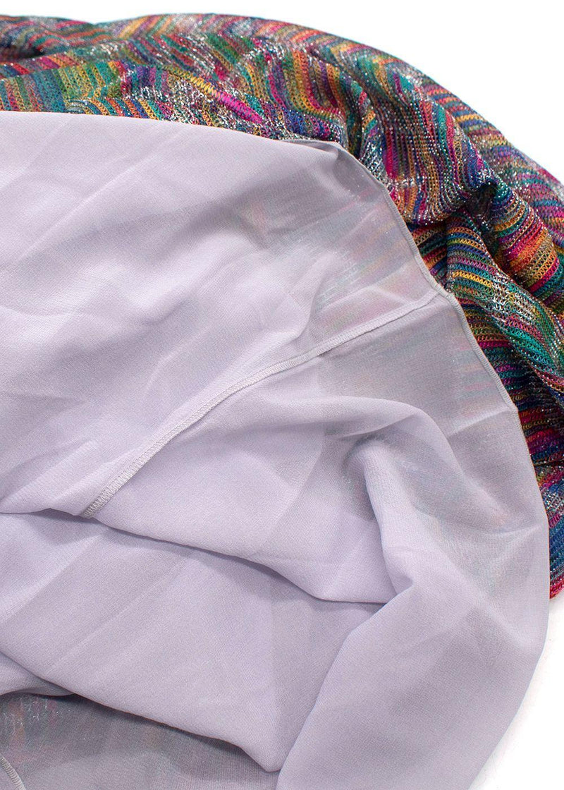 Missoni Multicoloured stretch-silk Halter Neck Dress