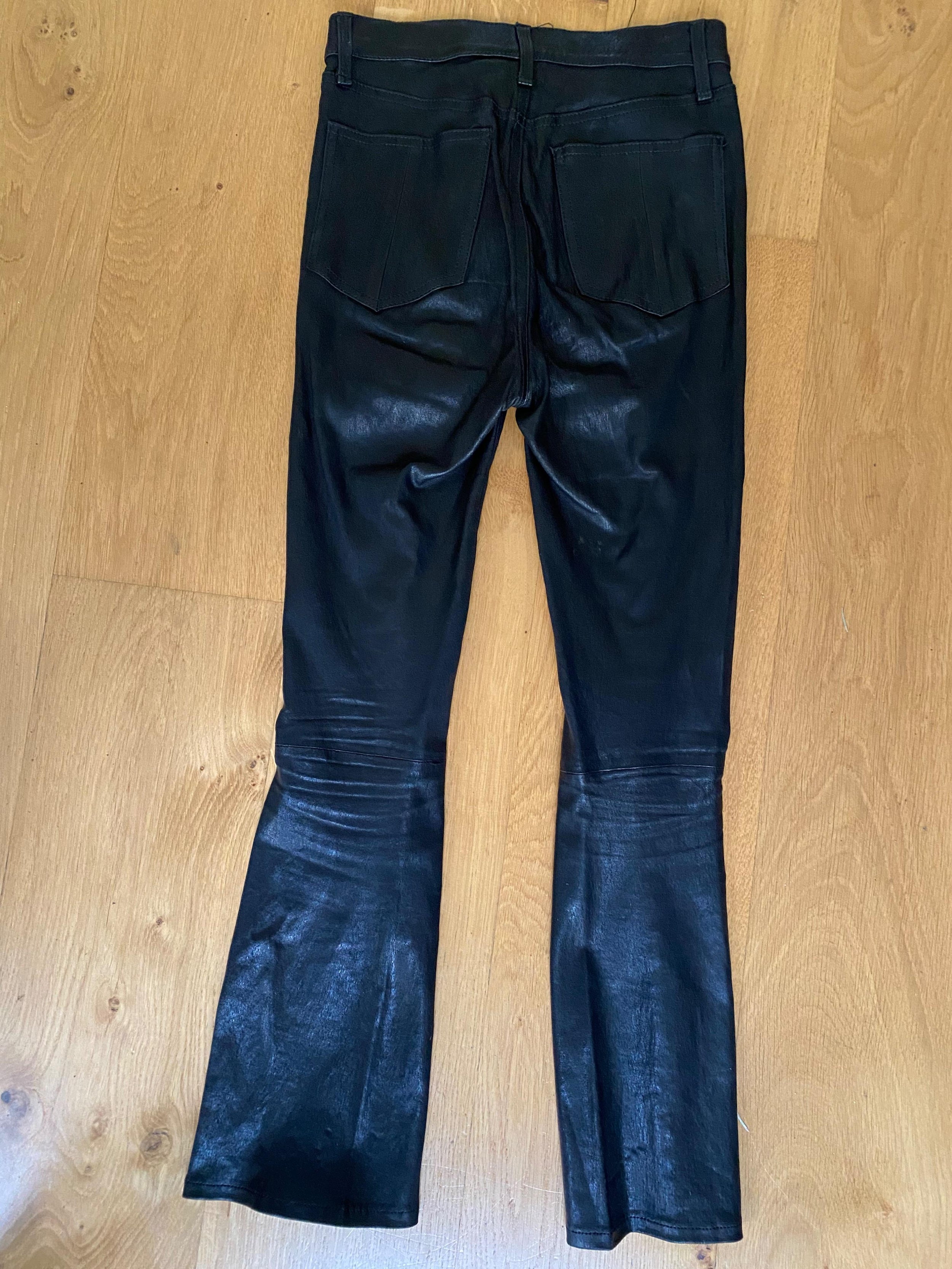 The Hana High Rise Cropped Leather Pants