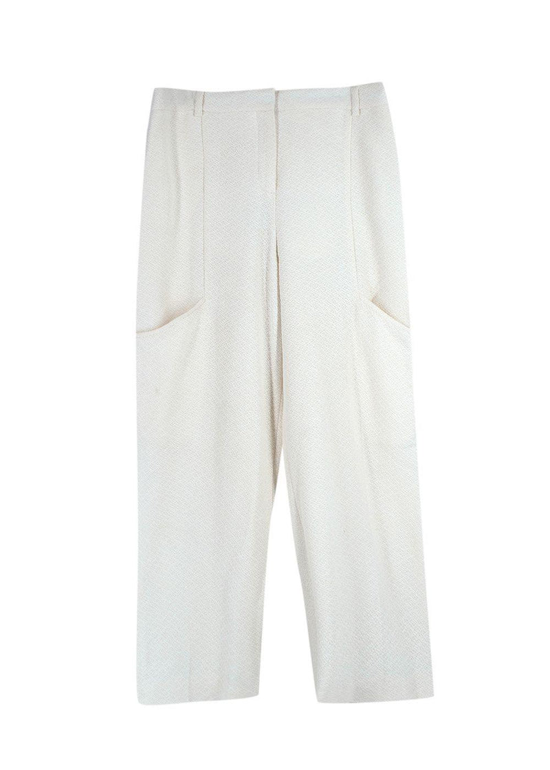 Jacquemus Ivory Boucle Cargo Trousers