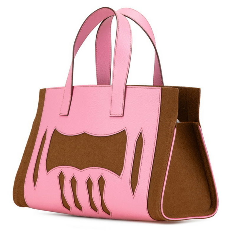 Hermes Petit H Felt and Epsom Bag