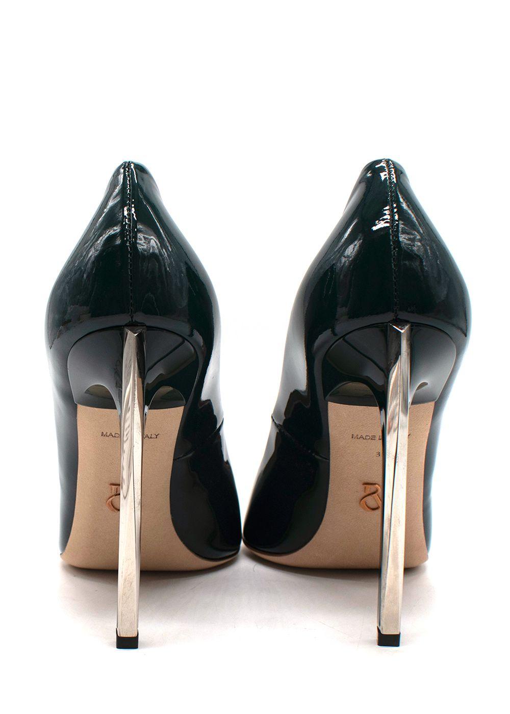 Ralph & Russo Green Patent Leather Empire Heel Pump
