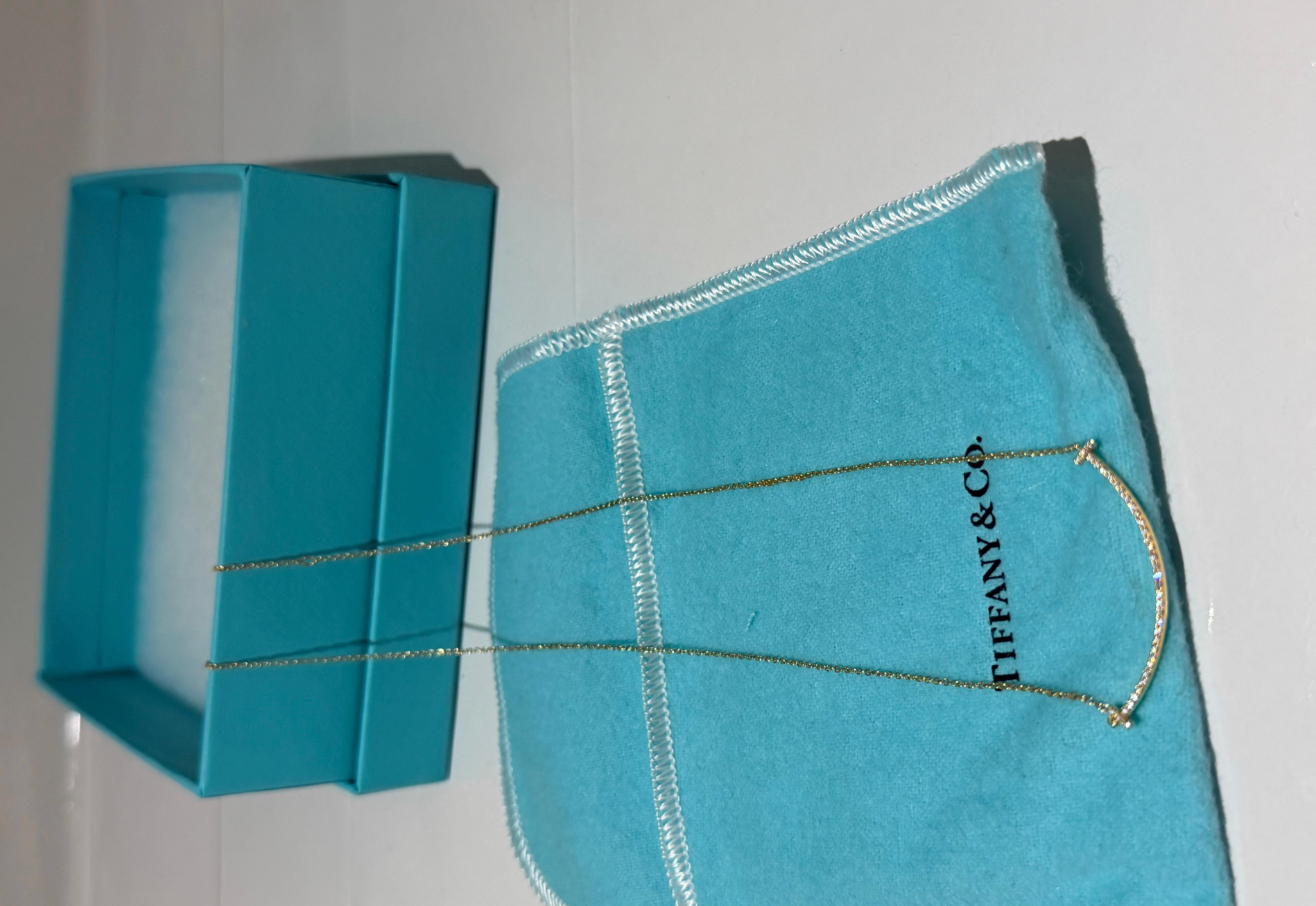 Tiffany Rose Gold And Diamond Necklace