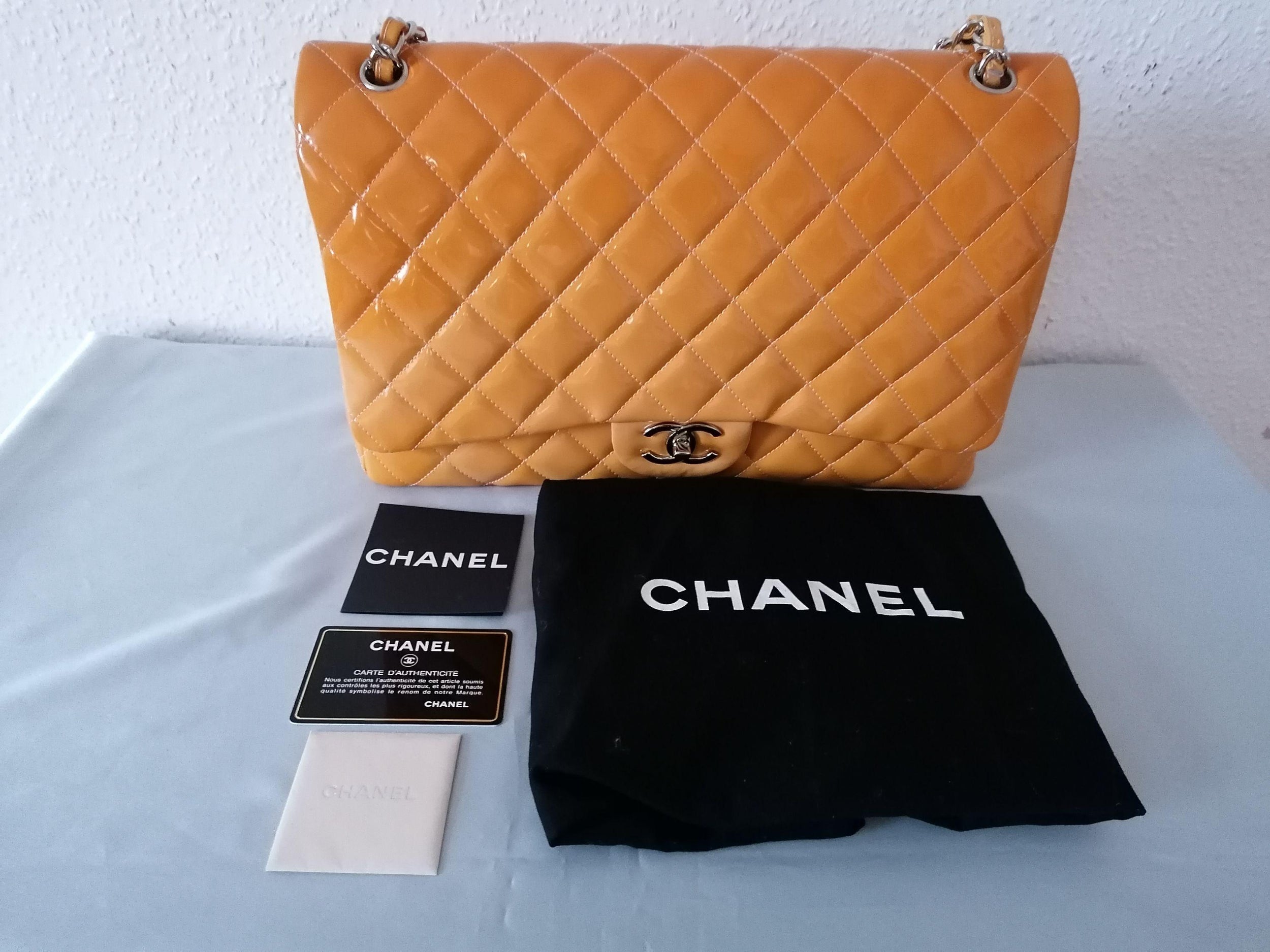 Chanel Patent Leather Jumbo Double Flap Bag