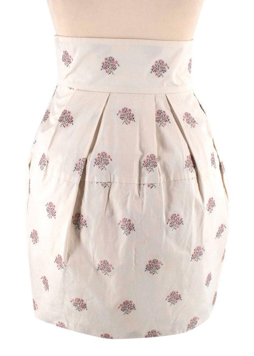 Dior Floral Print High Waist Tulip Skirt