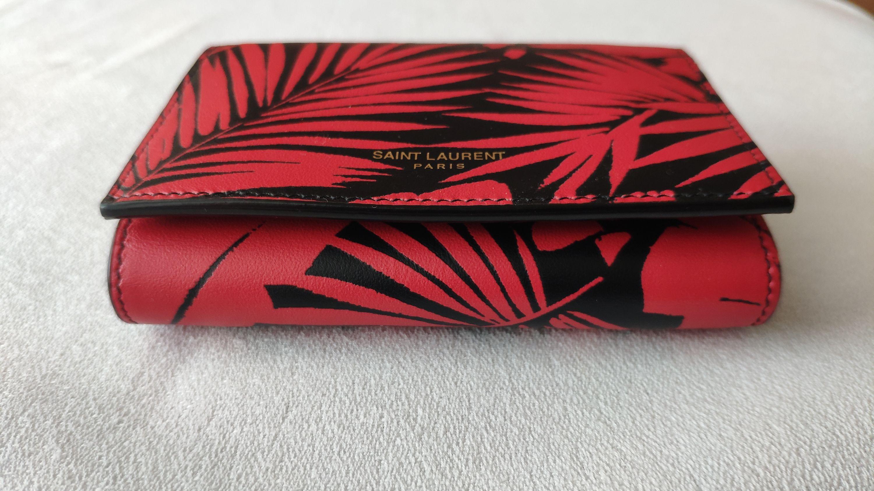 Saint Laurent Red Printed Wallet on Chain